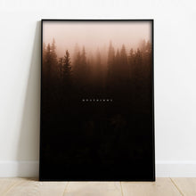 Ladda upp bild till gallerivisning, poster-höstdimma-text-träd

